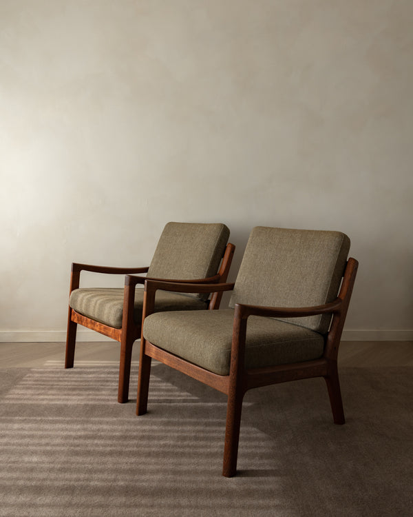 Mid Century Modern Teak Lounge Chairs Senator by Ole Wanscher for Cado, 1960s, Set of 2