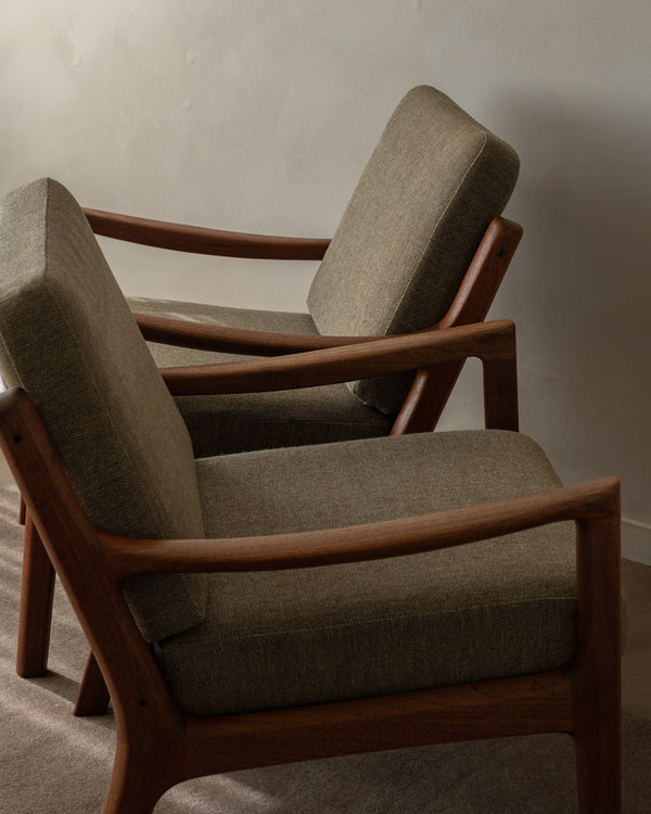 Mid Century Modern Teak Lounge Chairs Senator by Ole Wanscher for Cado, 1960s, Set of 2