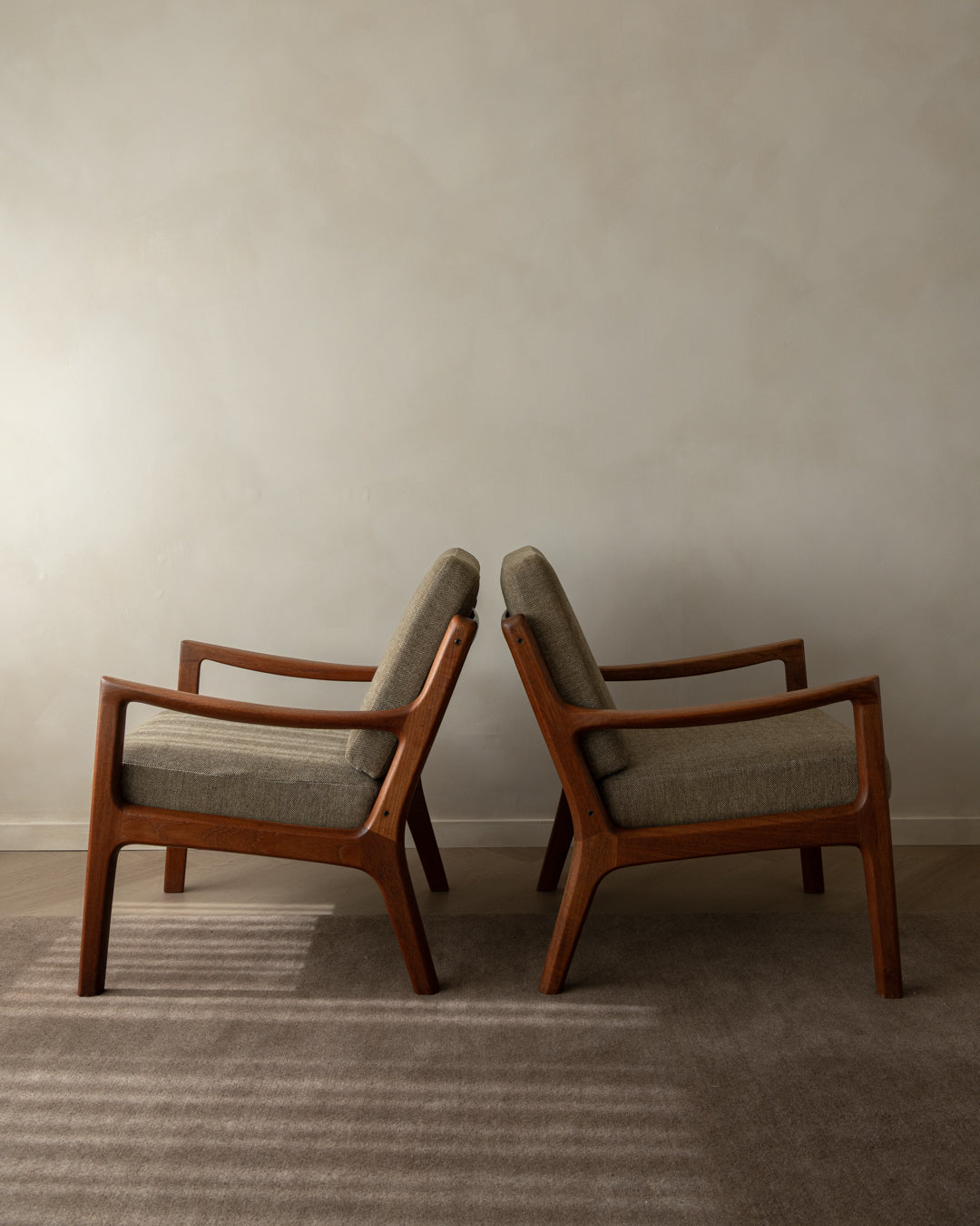Mid Century Modern Teak Lounge Chairs Senator by Ole Wanscher for Cado, 1960s, Set of 2