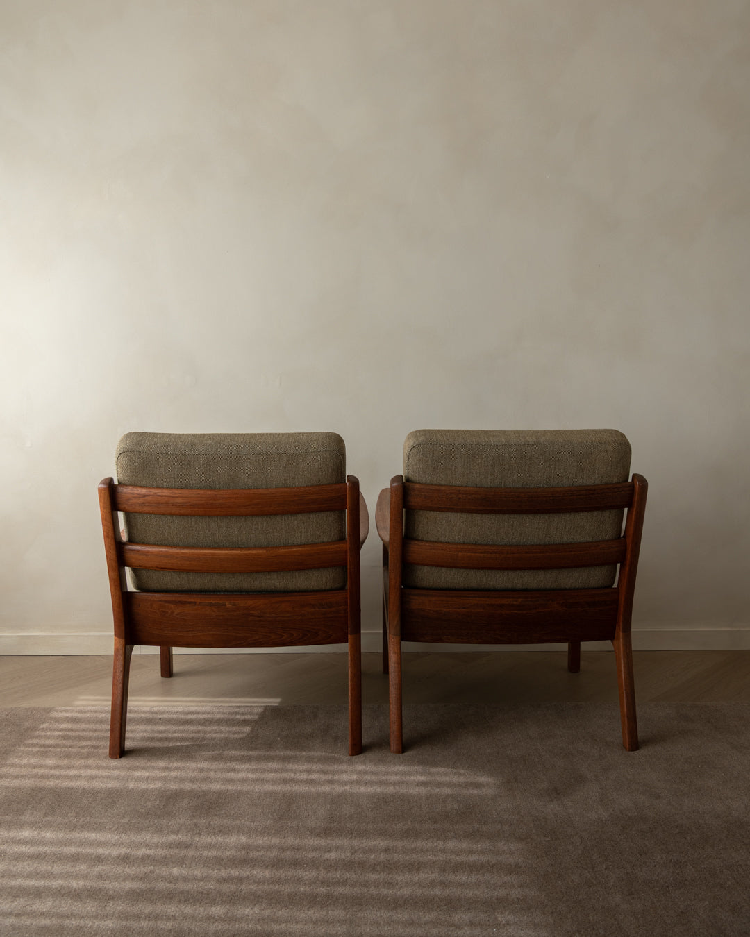 Mid Century Modern Teak Lounge Chairs Senator by Ole Wanscher for Cado, 1960s, Set of 2