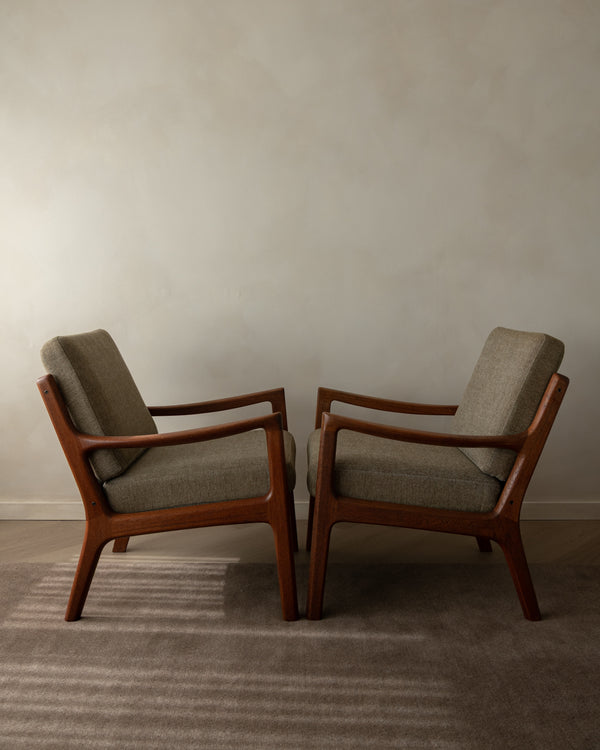 Mid Century Modern Teak Lounge Chairs Senator by Ole Wanscher for Cado, 1960s, Set of 2
