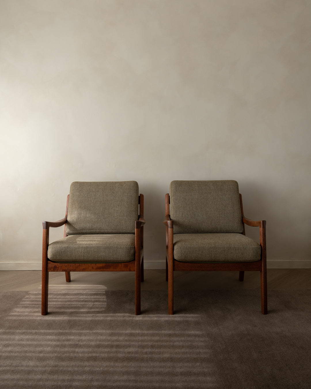 Mid Century Modern Teak Lounge Chairs Senator by Ole Wanscher for Cado, 1960s, Set of 2