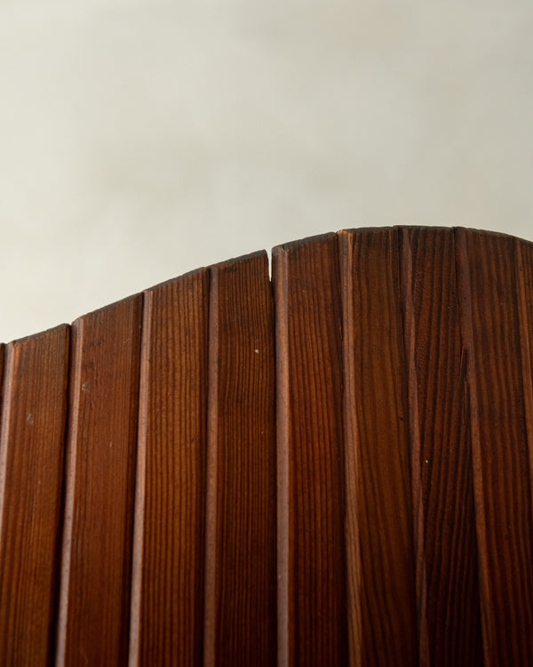 Art Deco Patinated Pine Room Divider by Jomain Baumann for Baumann, France, 1930s