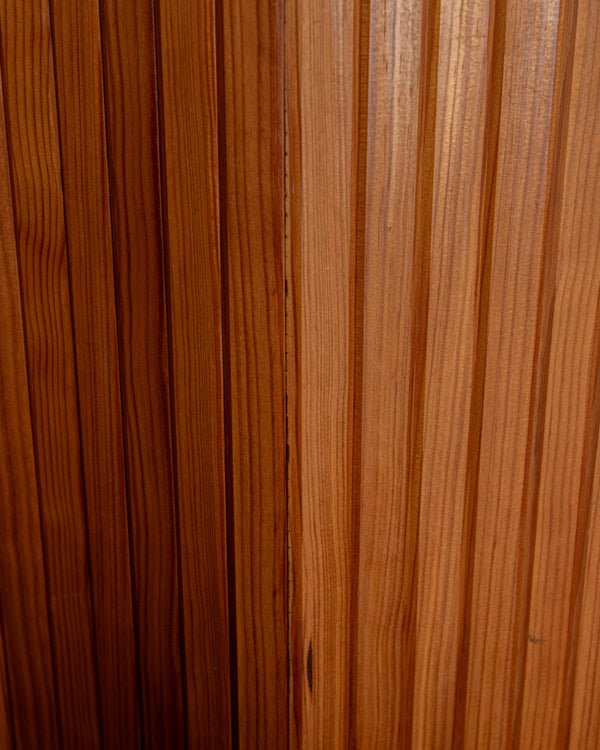 Vintage Art Deco Pine Tambour Room Divider by Jomain Baumann for Baumann, 1930s