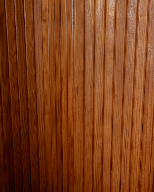 Vintage Art Deco Pine Tambour Room Divider by Jomain Baumann for Baumann, 1930s