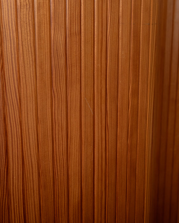 Vintage Art Deco Pine Tambour Room Divider by Jomain Baumann for Baumann, 1930s