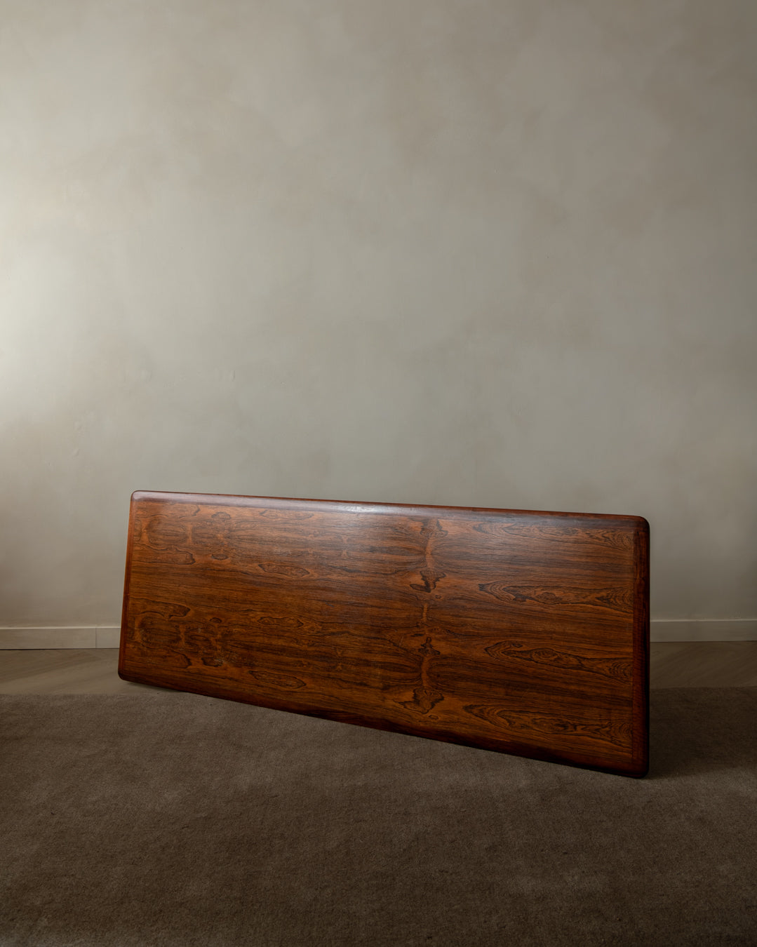 Mid Century Modern Rosewood Coffee Table With Leather Magazine Shelf by Topform, 1960s