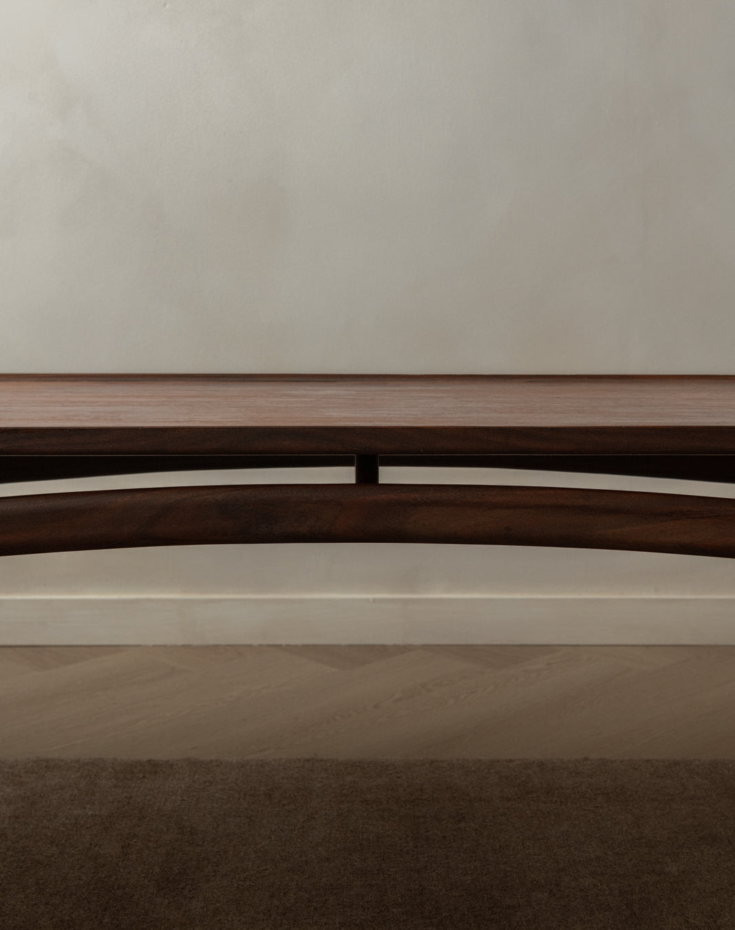 Scandinavian Modern Teak Coffee Table, Sculptural Tray Top Table, 1960s