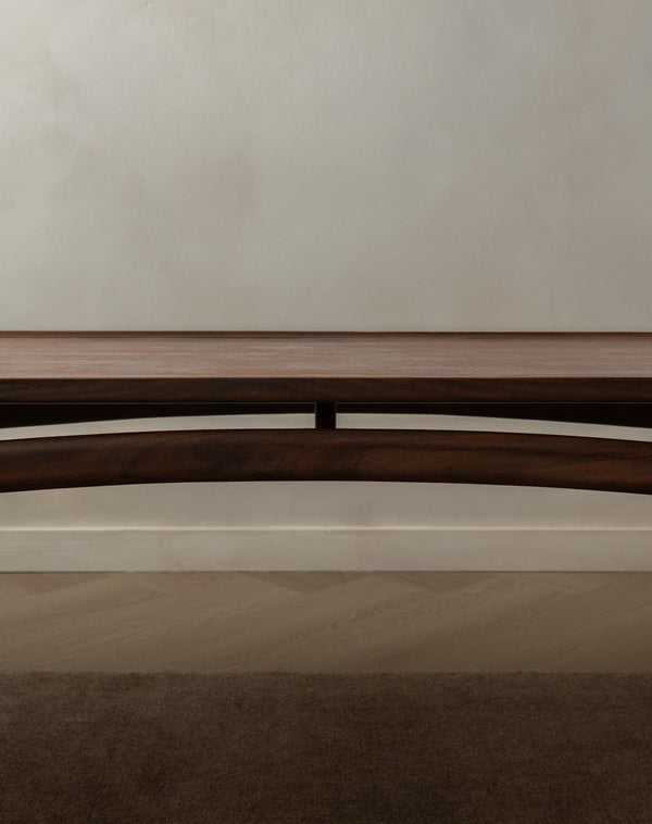 Scandinavian Modern Teak Coffee Table, Sculptural Tray Top Table, 1960s