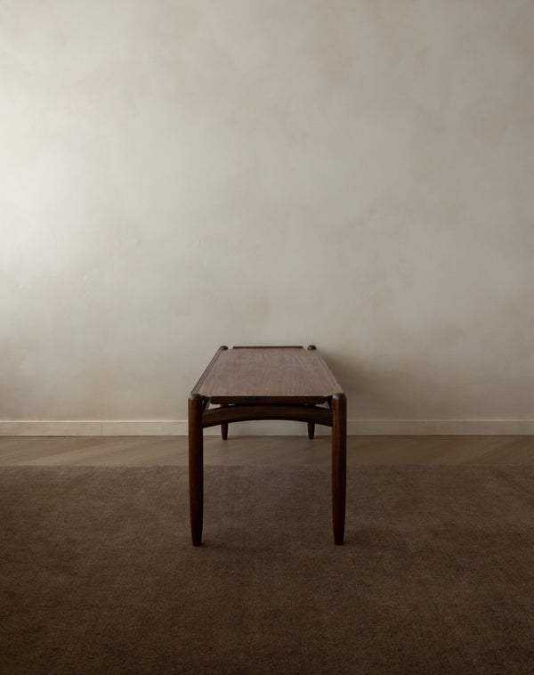 Scandinavian Modern Teak Coffee Table, Sculptural Tray Top Table, 1960s