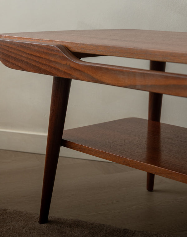 Mid Century Teak Coffee Table Attributed to Louis van Teeffelen for Wébé, 1950s