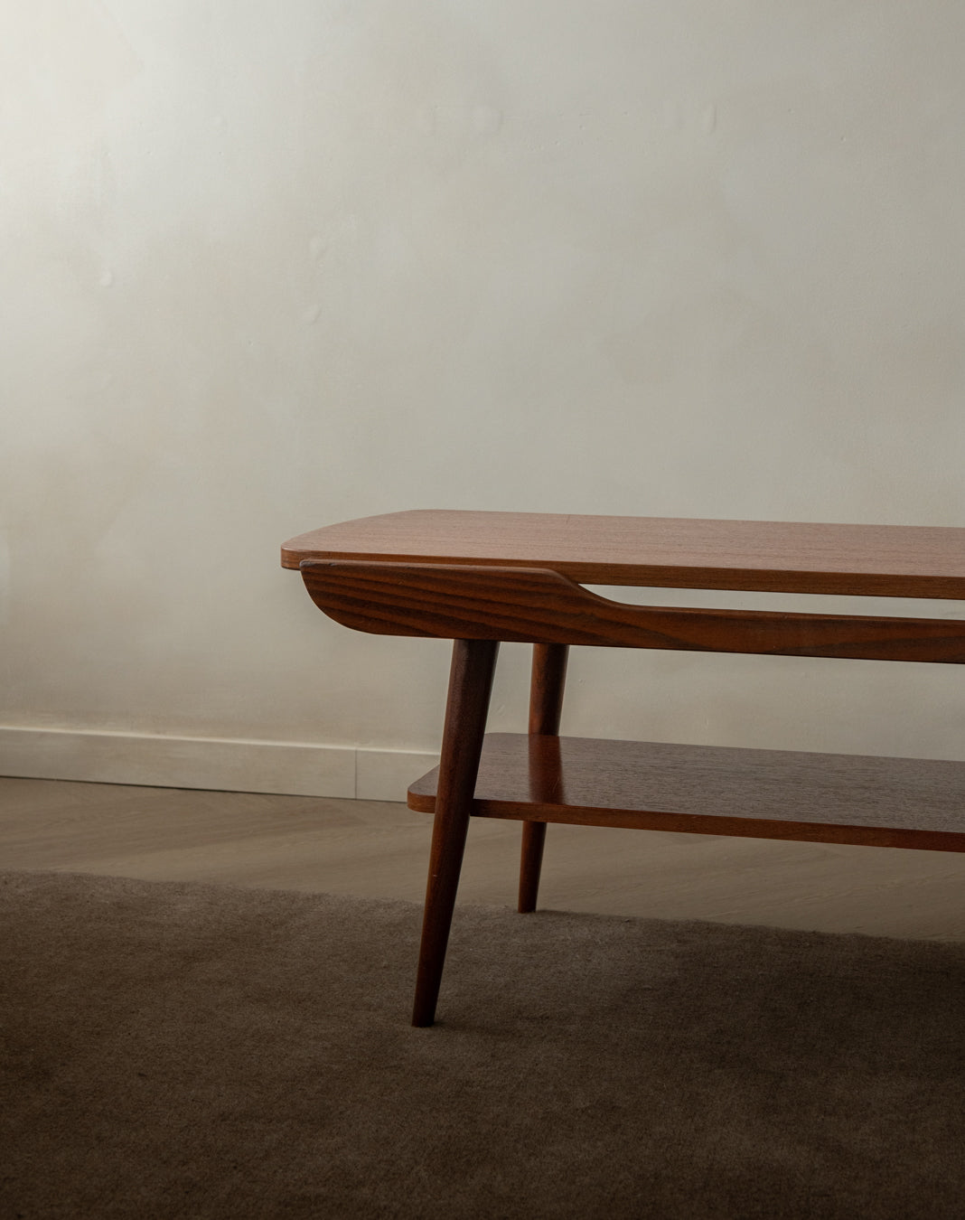 Mid Century Teak Coffee Table Attributed to Louis van Teeffelen for Wébé, 1950s