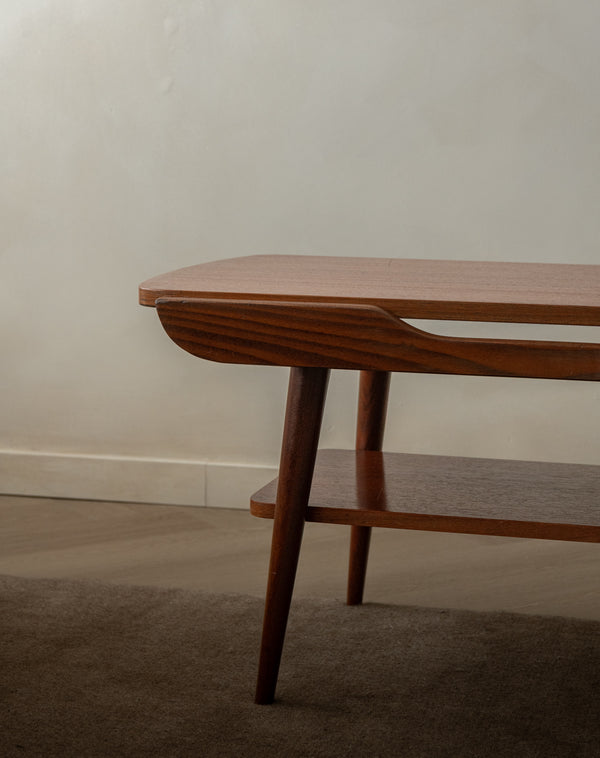 Mid Century Teak Coffee Table Attributed to Louis van Teeffelen for Wébé, 1950s