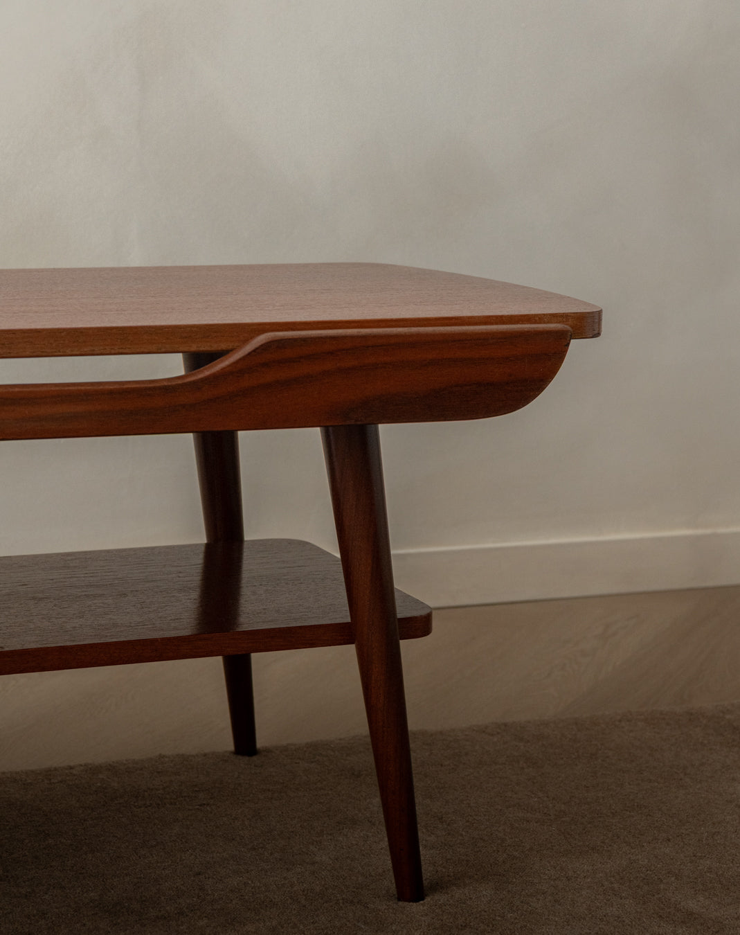 Mid Century Teak Coffee Table Attributed to Louis van Teeffelen for Wébé, 1950s