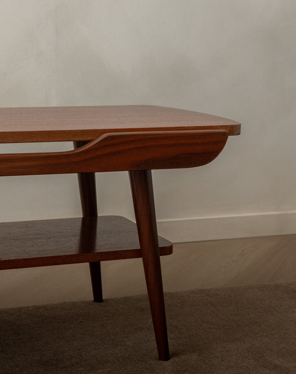 Mid Century Teak Coffee Table Attributed to Louis van Teeffelen for Wébé, 1950s
