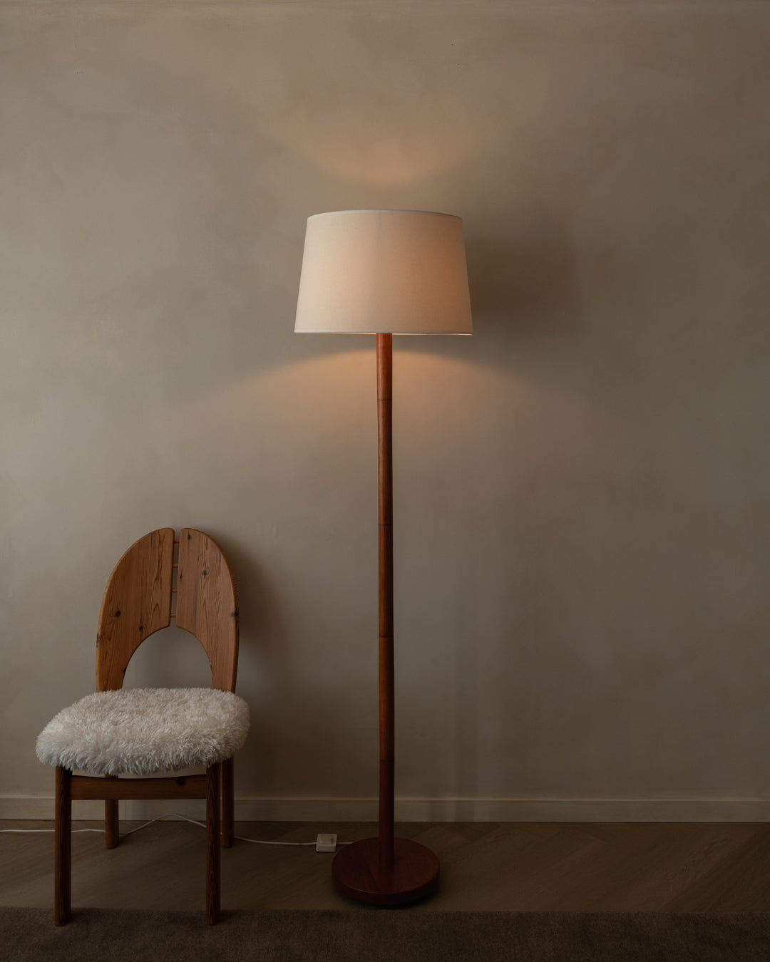 Scandinavian Modern Teak Wooden Floor Lamp, 1960s