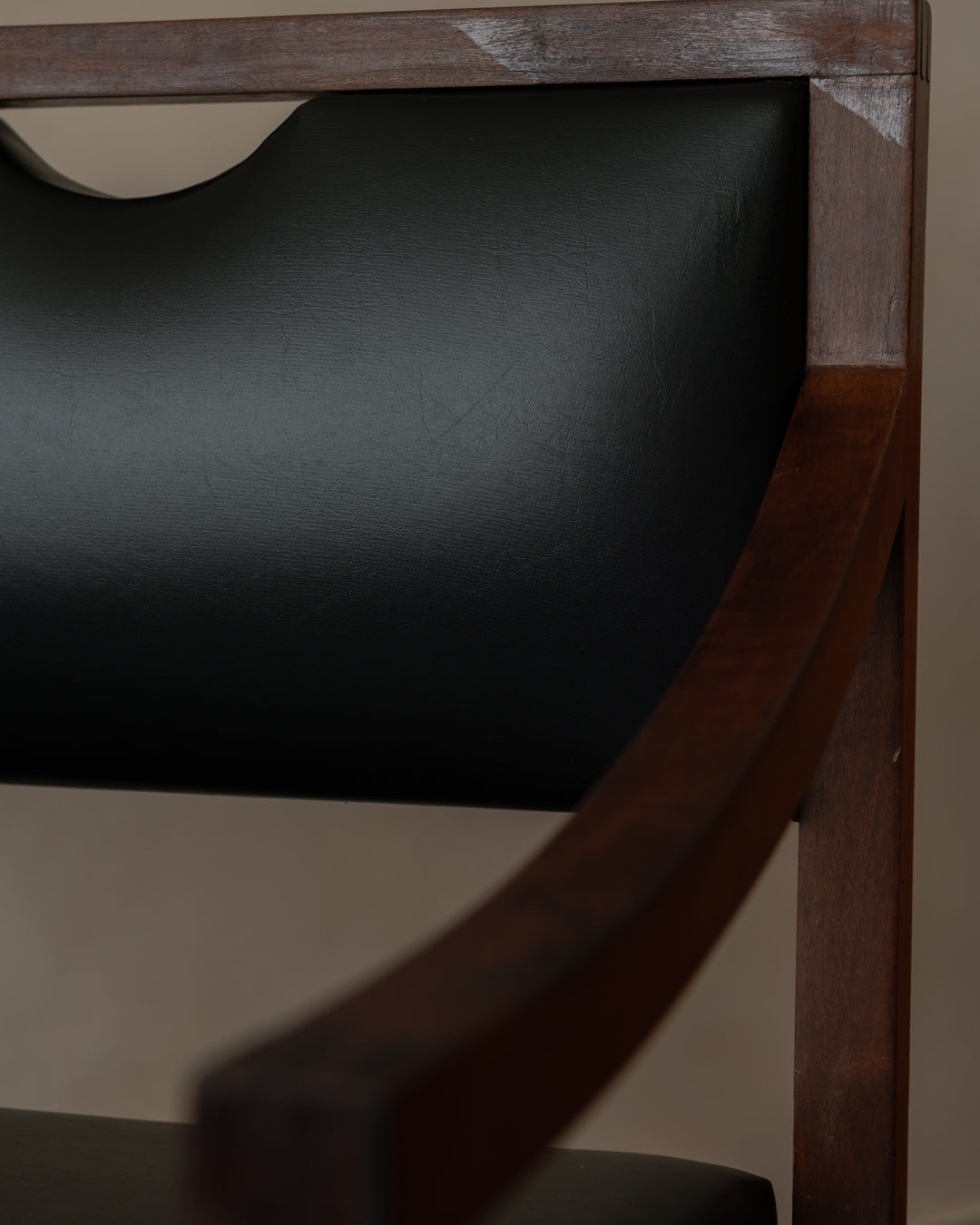Vintage Modernist Wooden Armchair, 1970s