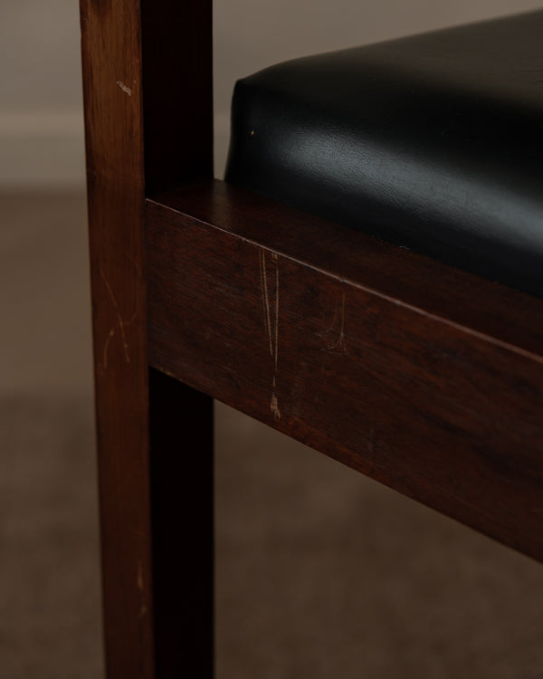 Vintage Modernist Wooden Armchair, 1970s