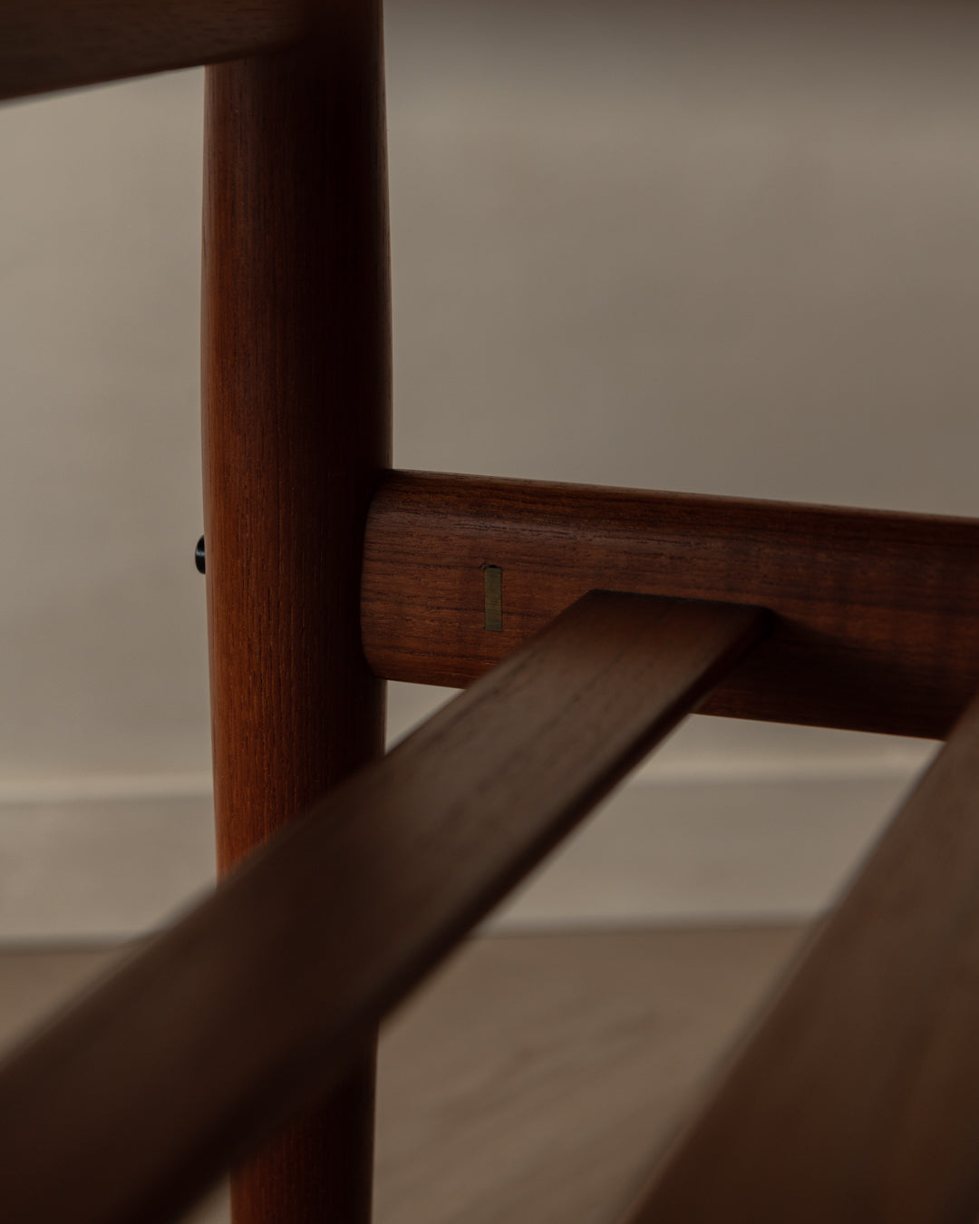 Danish Modern Teak Coffee Table by Grete Jalk, 1960s, Slatted Magazine Shelf