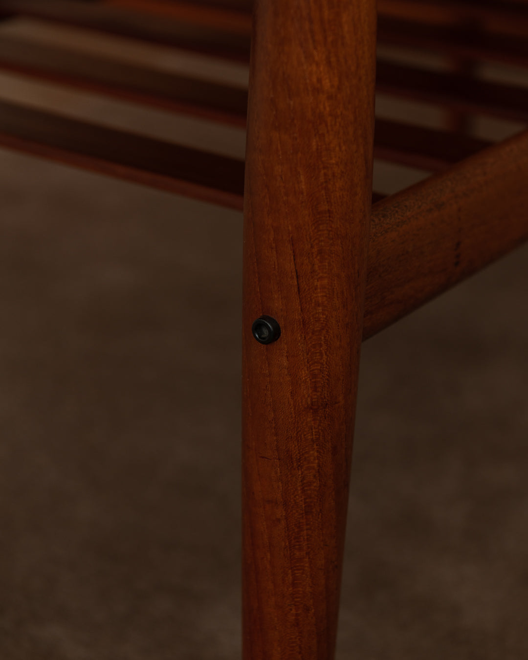 Danish Modern Teak Coffee Table by Grete Jalk, 1960s, Slatted Magazine Shelf