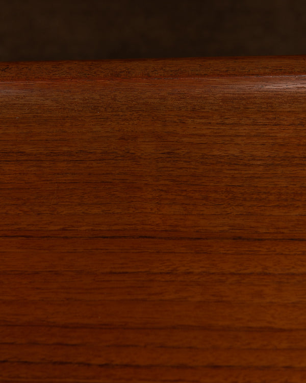 Danish Modern Teak Coffee Table by Grete Jalk, 1960s, Slatted Magazine Shelf