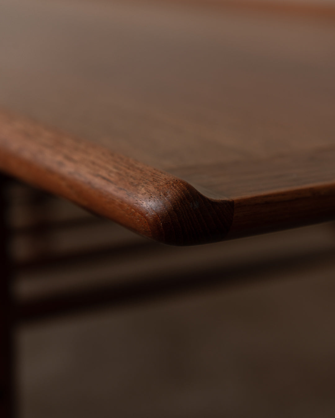 Danish Modern Teak Coffee Table by Grete Jalk, 1960s, Slatted Magazine Shelf