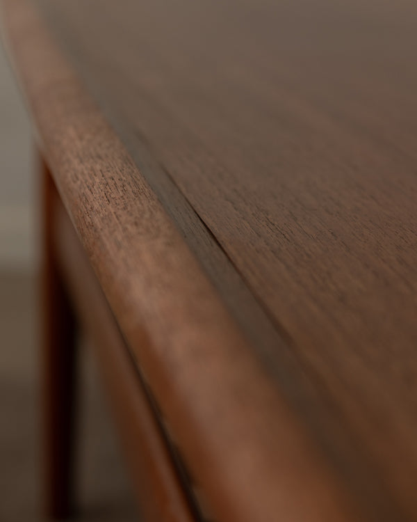 Danish Modern Teak Coffee Table by Grete Jalk, 1960s, Slatted Magazine Shelf