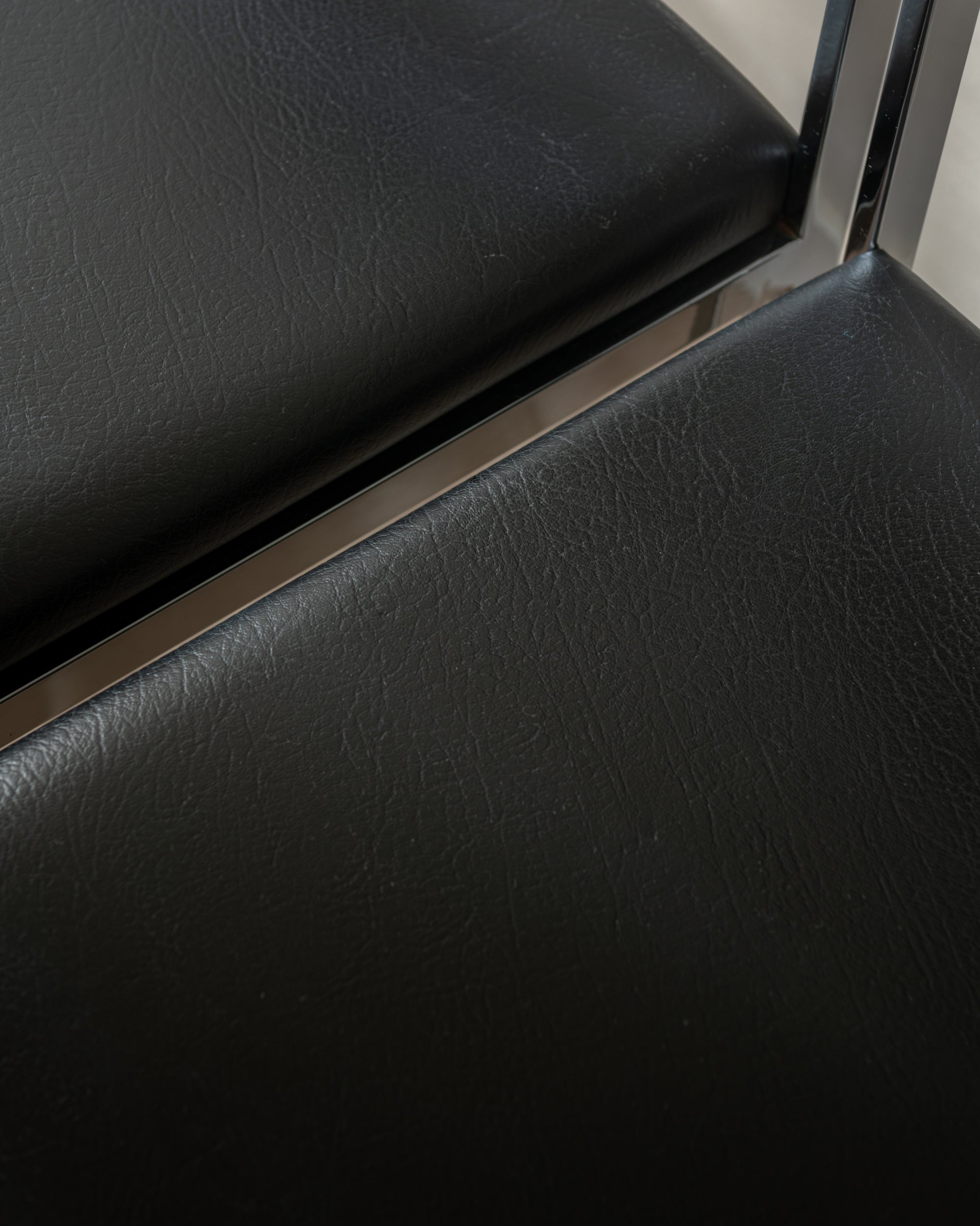 Bauhaus Chrome Leather Dining Chairs SM07 by Cees Braakman for Pastoe, 1960s, Set of 4