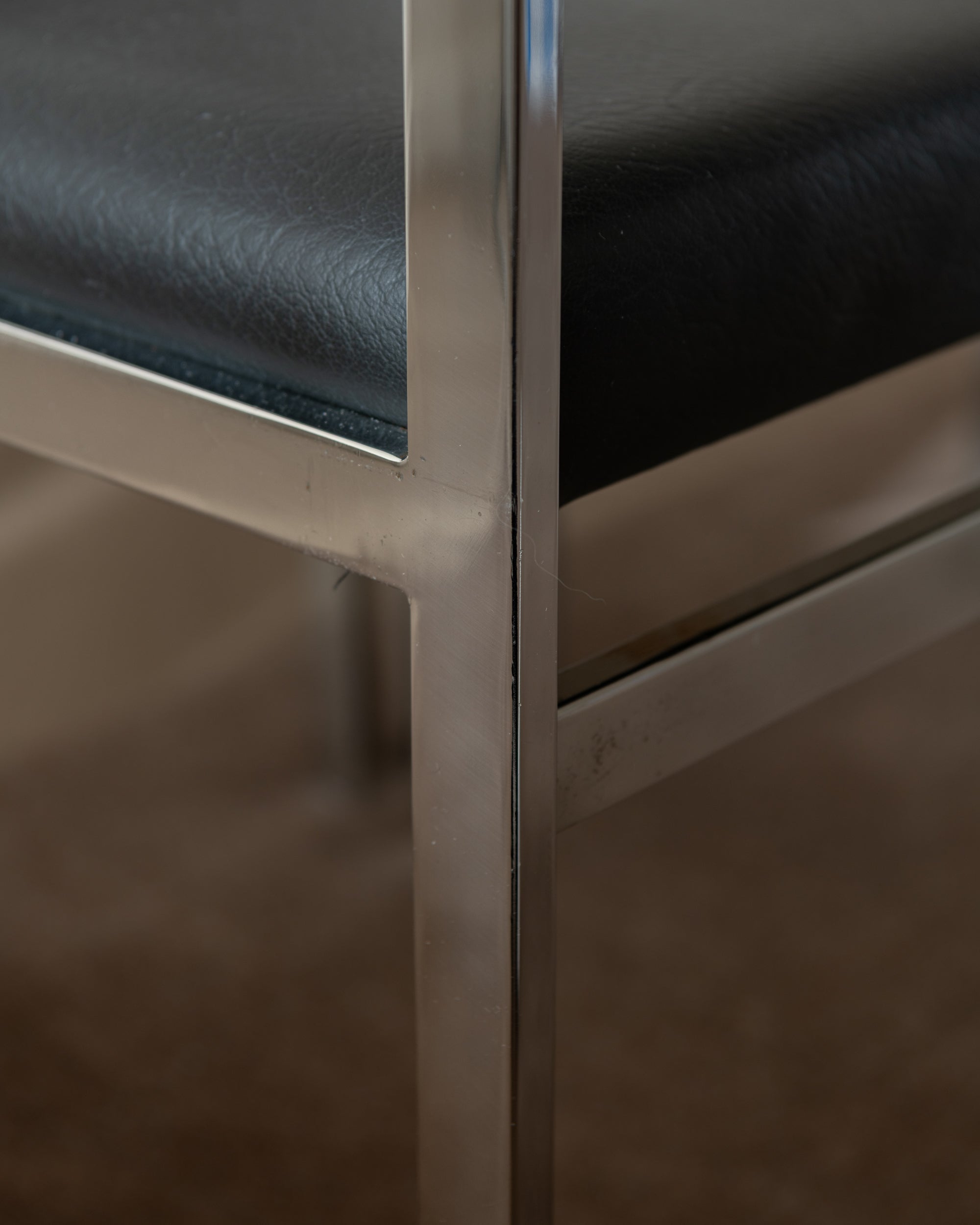 Bauhaus Chrome Leather Dining Chairs SM07 by Cees Braakman for Pastoe, 1960s, Set of 4