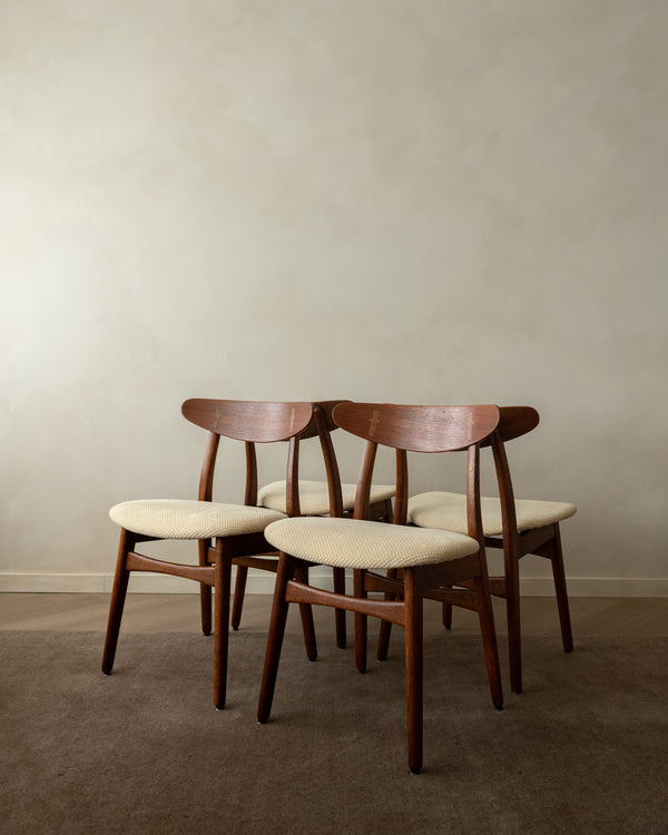 Mid Century Modern Teak CH30 Dining Chairs by Hans J. Wegner for Carl Hansen & Søn, 1960s, Set of 4