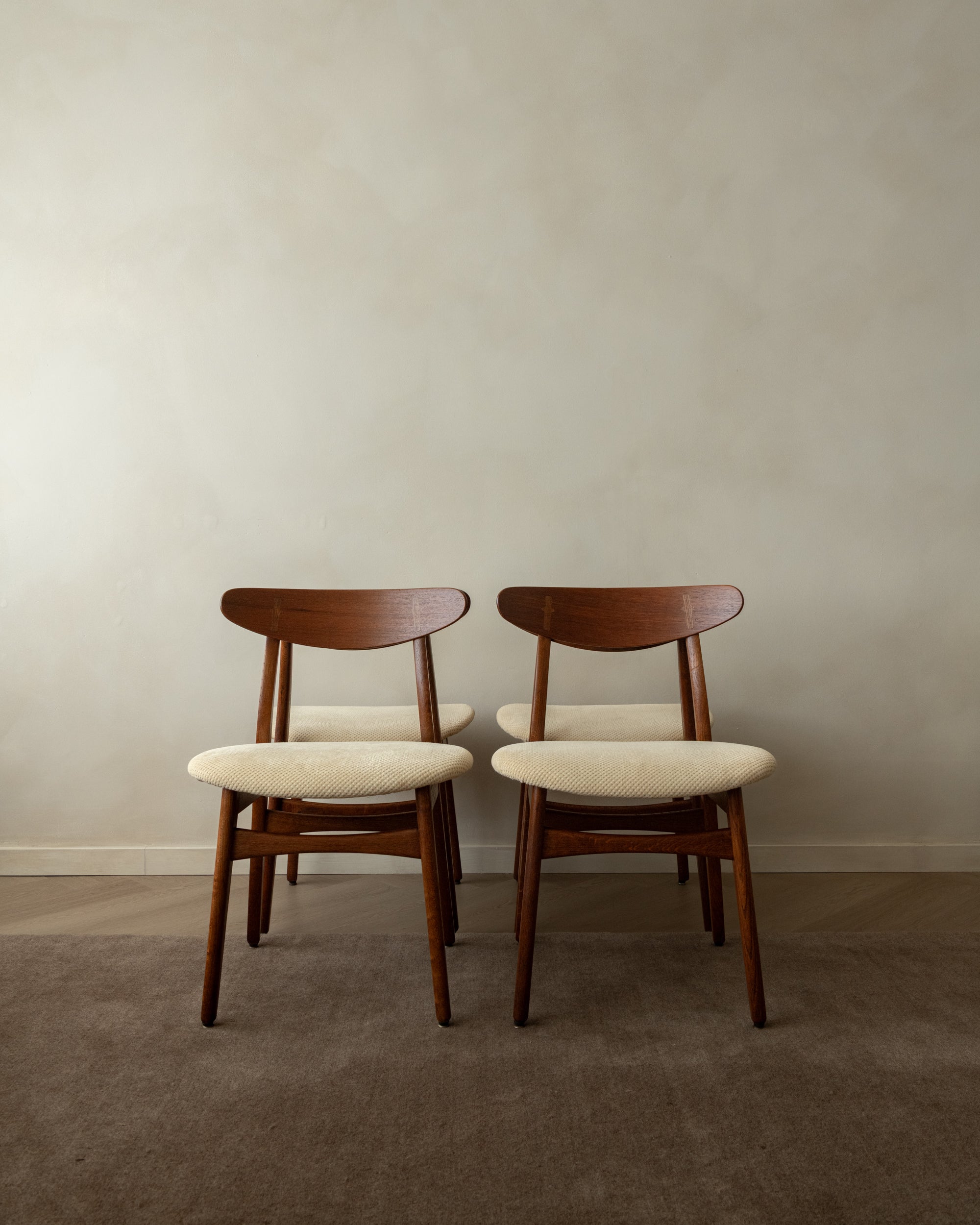 Mid Century Modern Teak CH30 Dining Chairs by Hans J. Wegner for Carl Hansen & Søn, 1960s, Set of 4