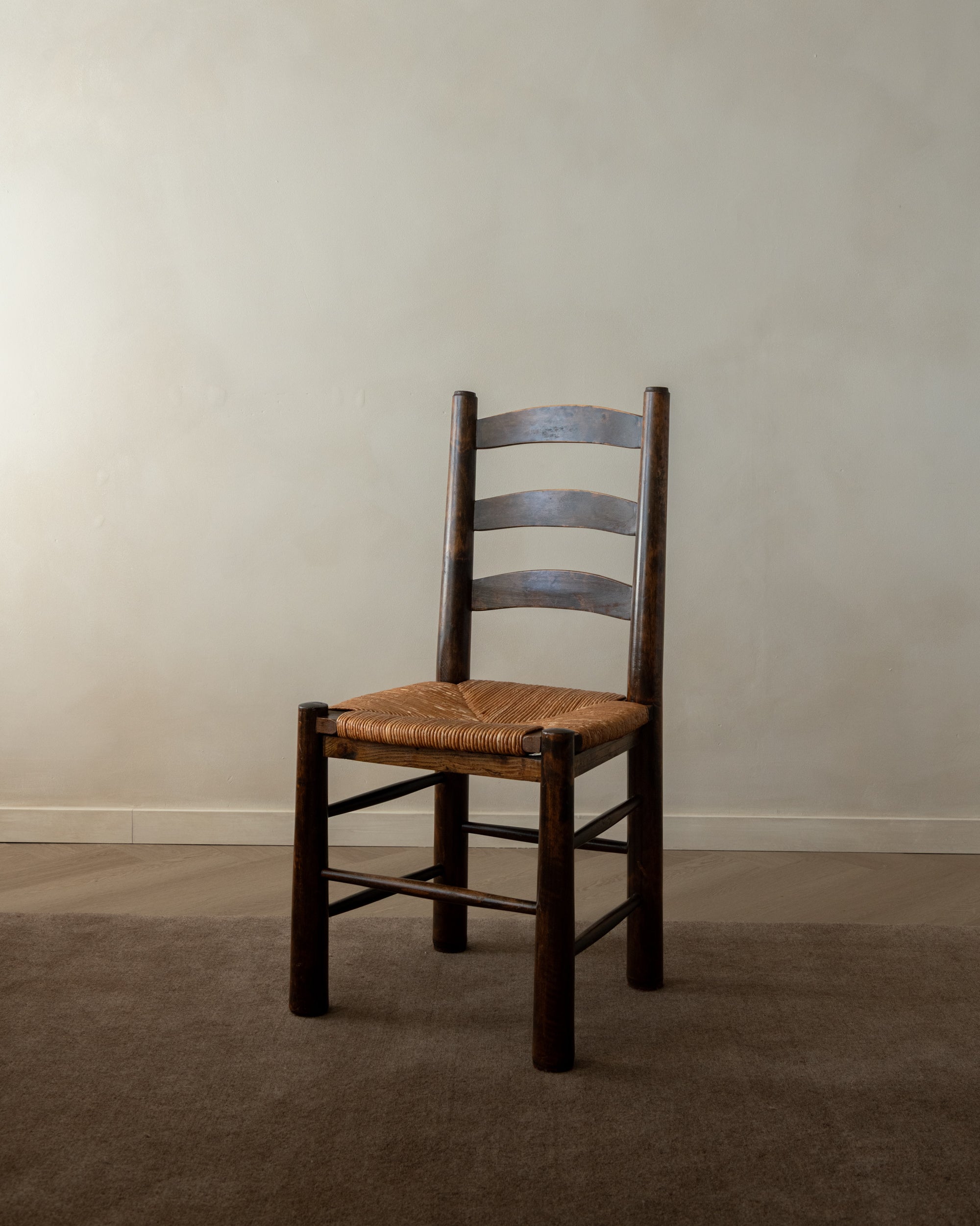 Vintage French Brutalist Dining Chairs by Georges Robert, 1950s, Set of 6