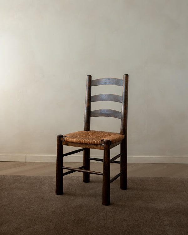 Vintage French Brutalist Dining Chairs by Georges Robert, 1950s, Set of 6