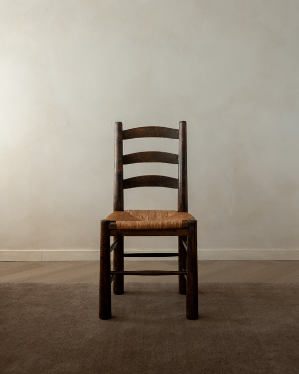 Vintage French Brutalist Dining Chairs by Georges Robert, 1950s, Set of 6