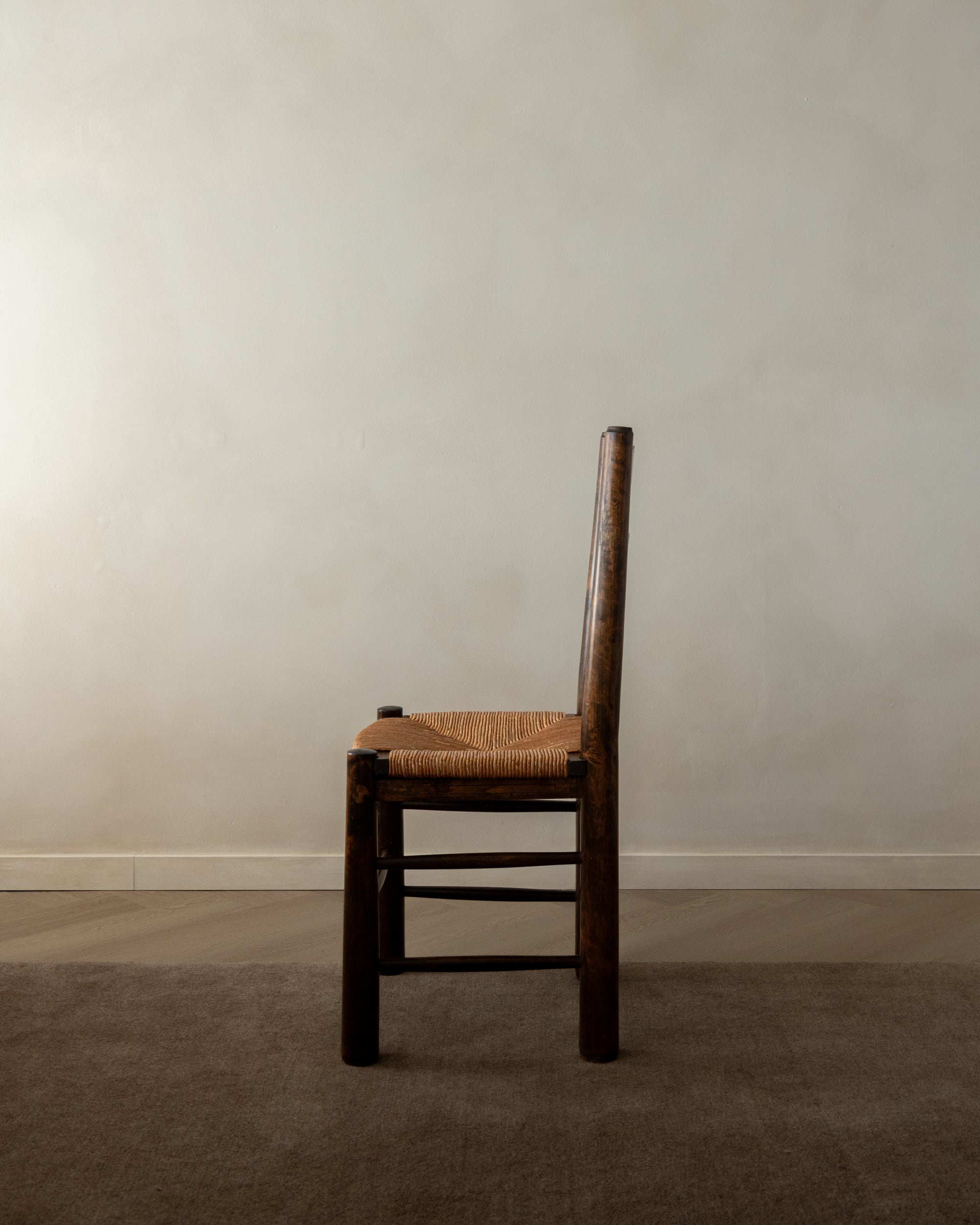 Vintage French Brutalist Dining Chairs by Georges Robert, 1950s, Set of 6