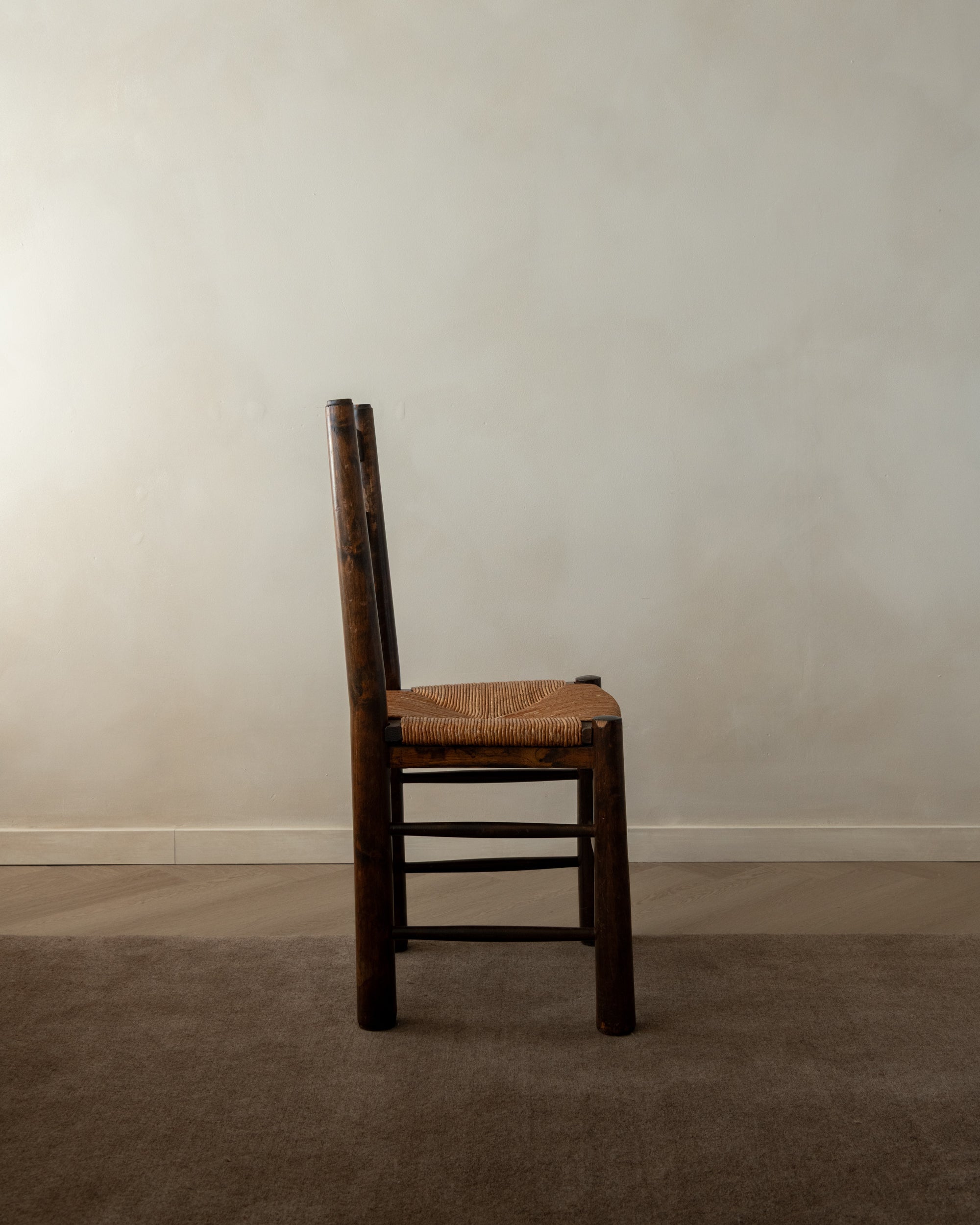 Vintage French Brutalist Dining Chairs by Georges Robert, 1950s, Set of 6