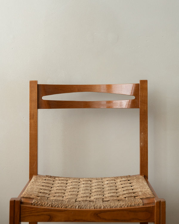 Vintage Italian Rustic Modern Dining Chairs by Snaidero, 1970s, Set of 5
