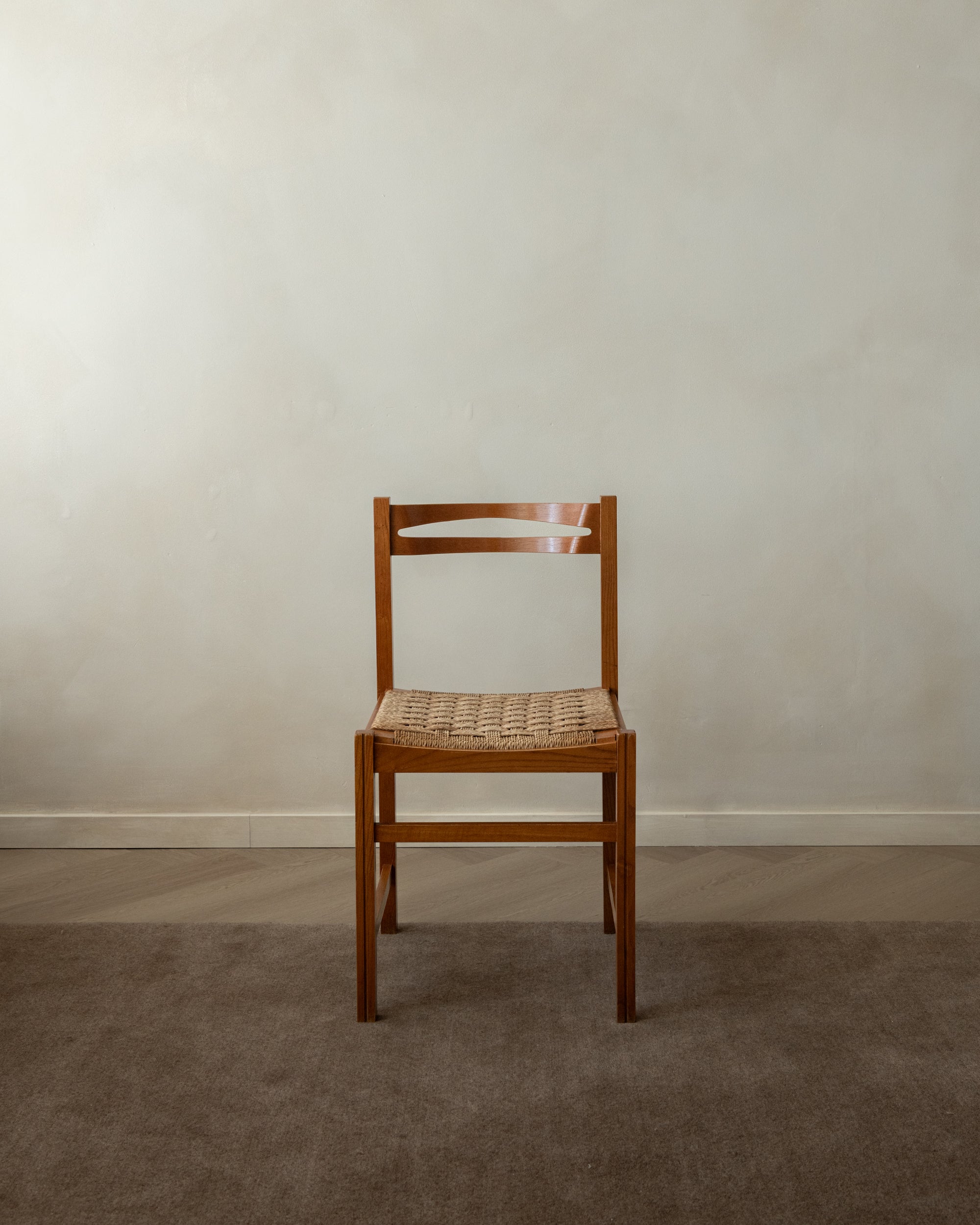Vintage Italian Rustic Modern Dining Chairs by Snaidero, 1970s, Set of 5