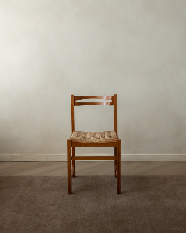 Vintage Italian Rustic Modern Dining Chairs by Snaidero, 1970s, Set of 5