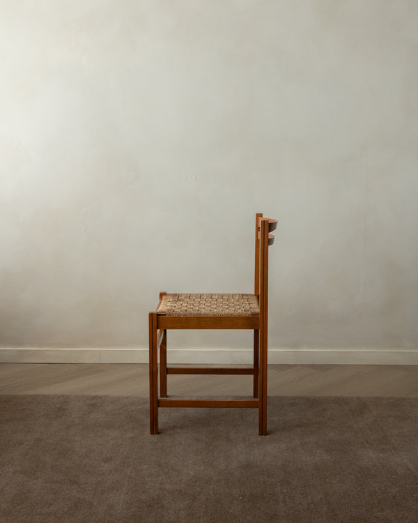 Vintage Italian Rustic Modern Dining Chairs by Snaidero, 1970s, Set of 5
