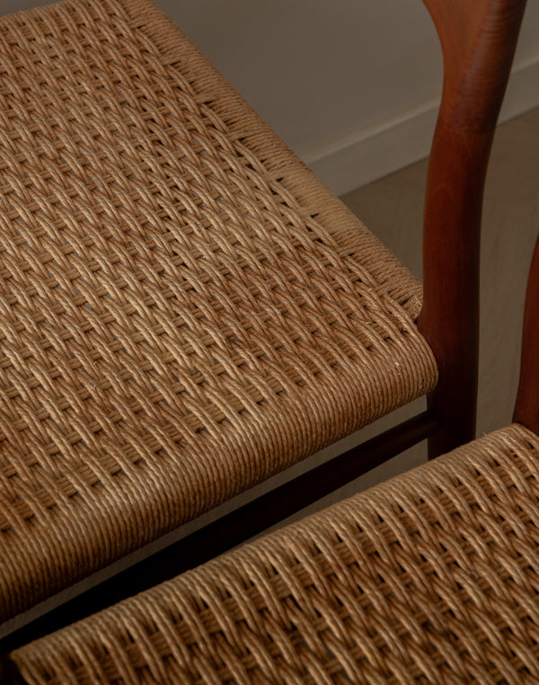 Mid Century Modern Teak Dining Chairs by Niels Otto Møller for J.L. Møllers, 1950s, Set of 4