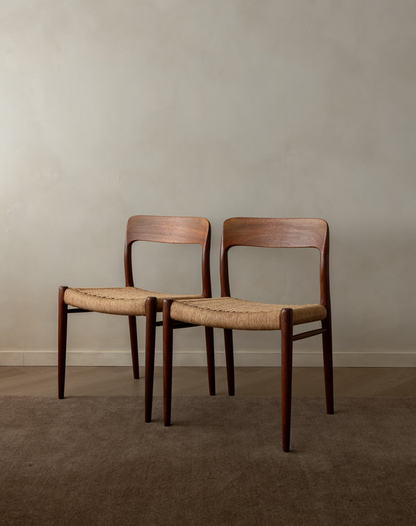 Mid Century Modern Teak Dining Chairs by Niels Otto Møller for J.L. Møllers, 1950s, Set of 4