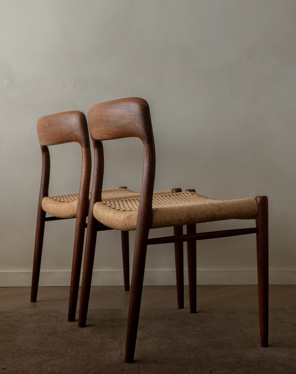 Mid Century Modern Teak Dining Chairs by Niels Otto Møller for J.L. Møllers, 1950s, Set of 4