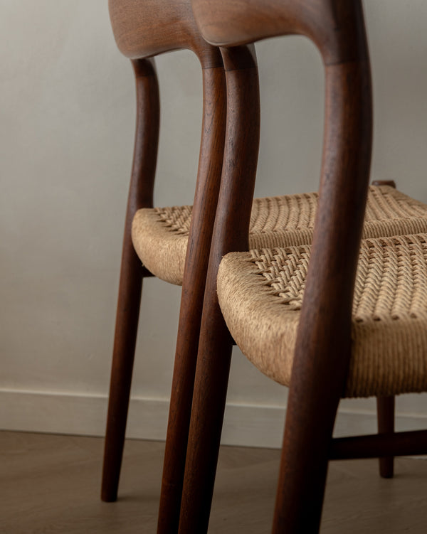 Mid Century Modern Teak Dining Chairs by Niels Otto Møller for J.L. Møllers, 1950s, Set of 4