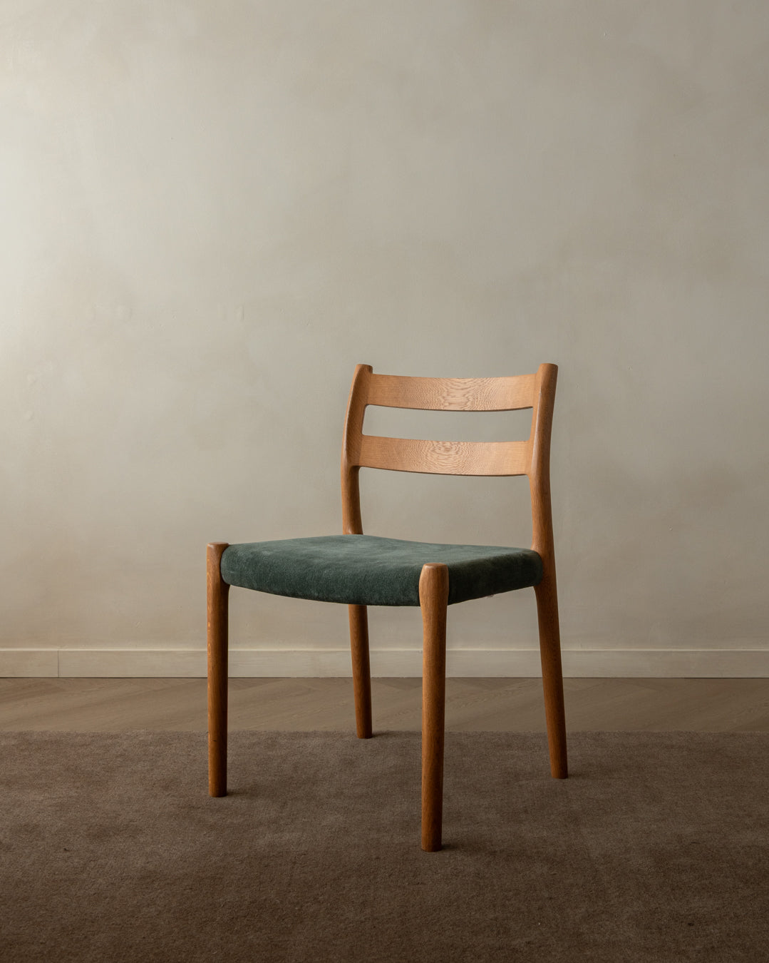 Mid Century Oak Dining Chairs Model 84 by Niels Otto Møller for J.L. Møllers, 1970s, Set of 4