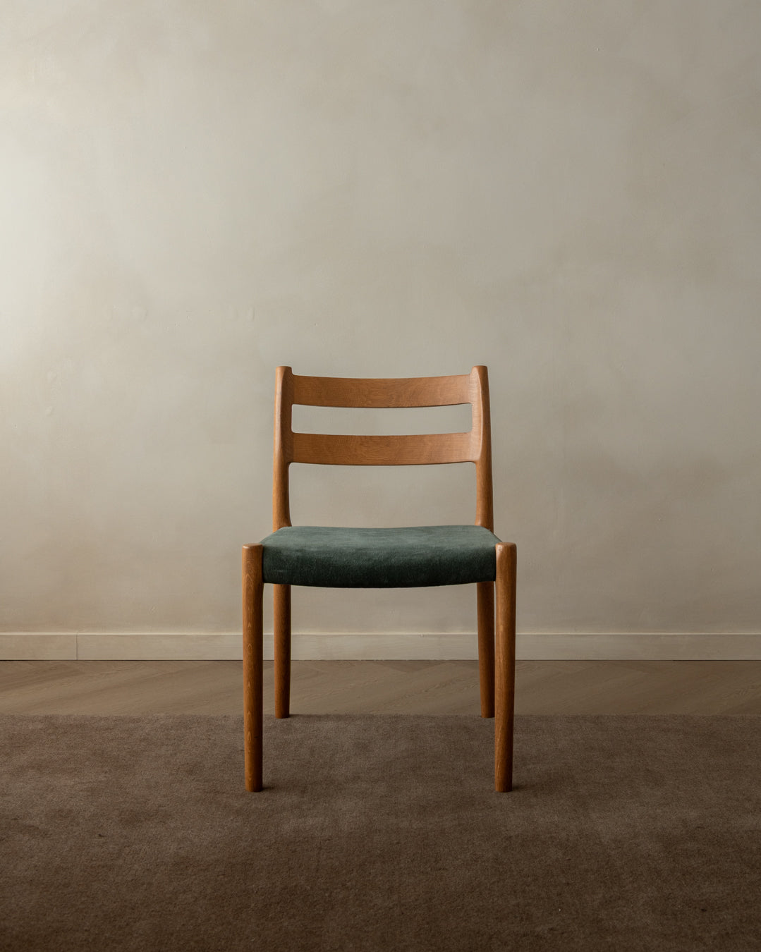 Mid Century Oak Dining Chairs Model 84 by Niels Otto Møller for J.L. Møllers, 1970s, Set of 4