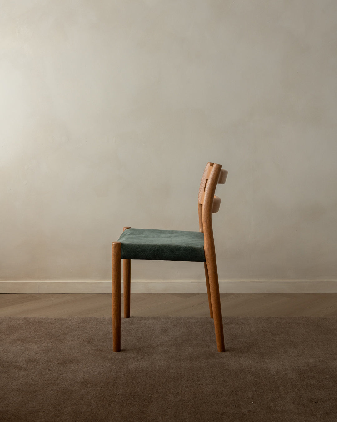 Mid Century Oak Dining Chairs Model 84 by Niels Otto Møller for J.L. Møllers, 1970s, Set of 4