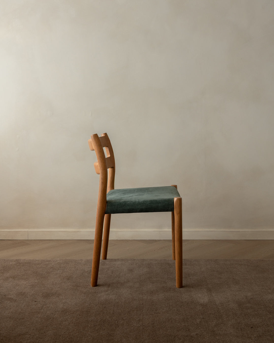 Mid Century Oak Dining Chairs Model 84 by Niels Otto Møller for J.L. Møllers, 1970s, Set of 4