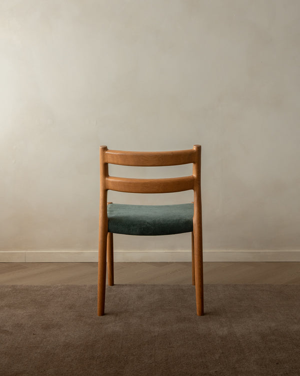 Mid Century Oak Dining Chairs Model 84 by Niels Otto Møller for J.L. Møllers, 1970s, Set of 4