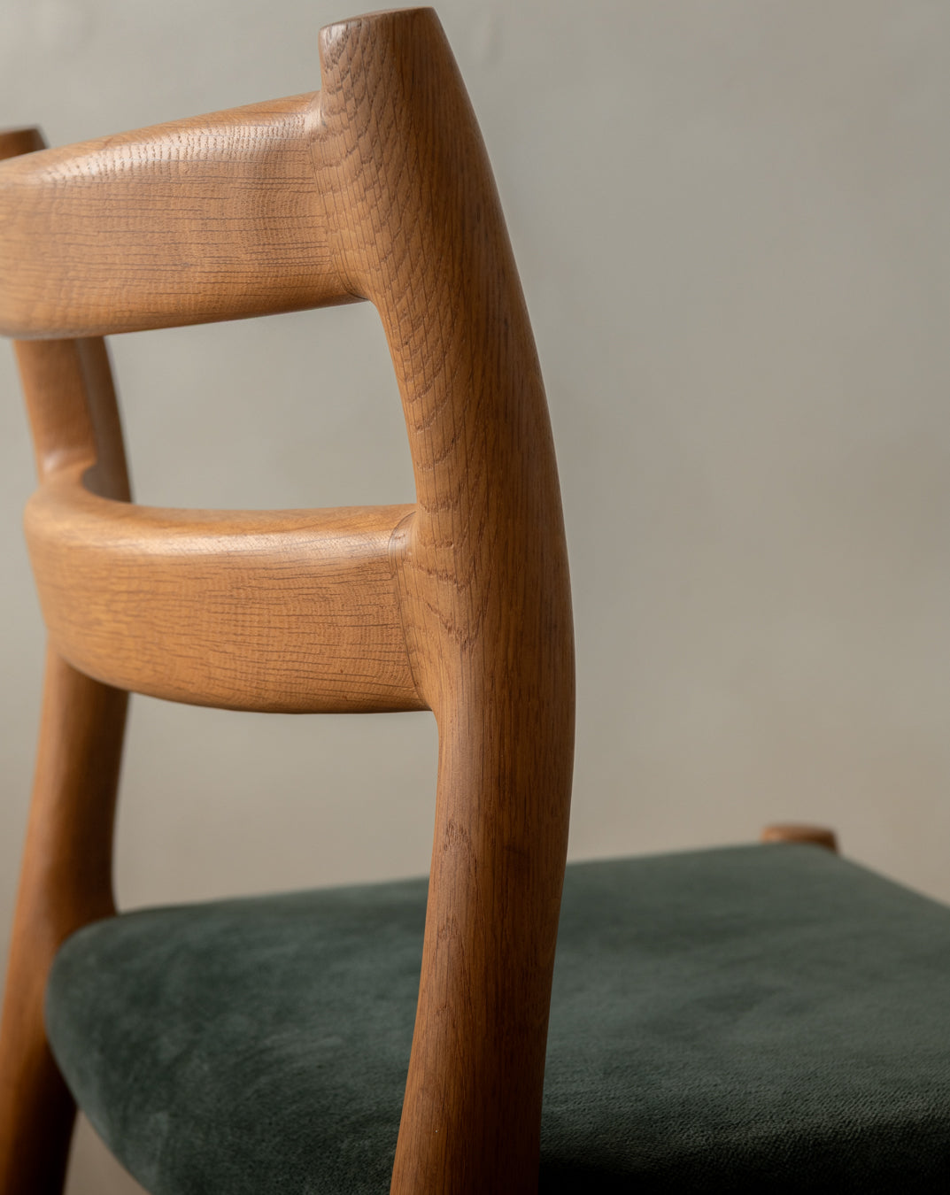 Mid Century Oak Dining Chairs Model 84 by Niels Otto Møller for J.L. Møllers, 1970s, Set of 4